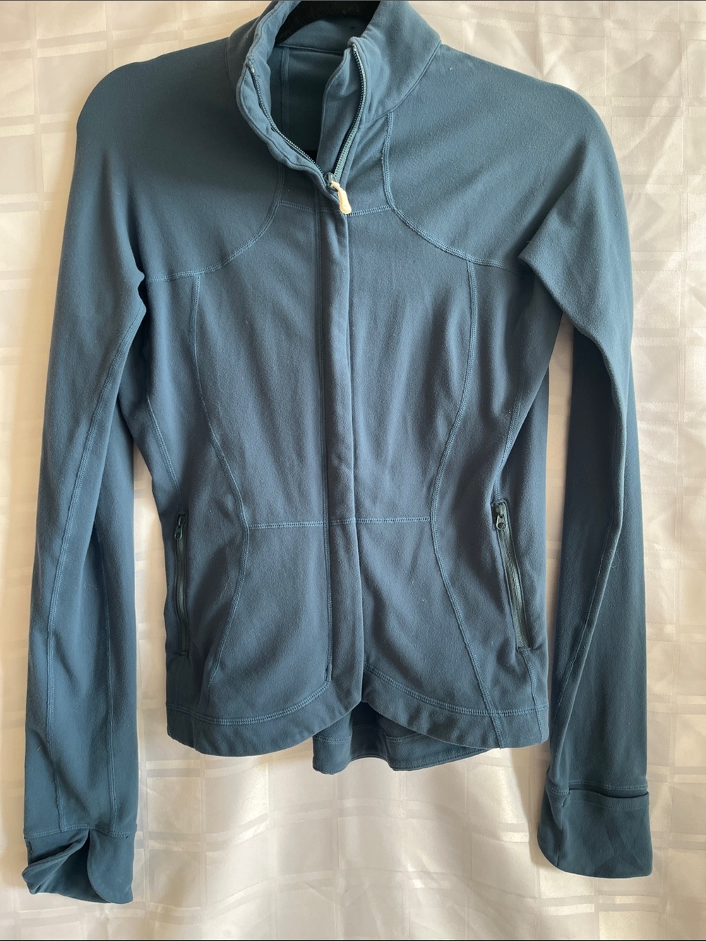 lululemon athletica slate blue full-zip utility jacket